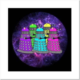 Neon Space Daleks - Doctor Who Posters and Art